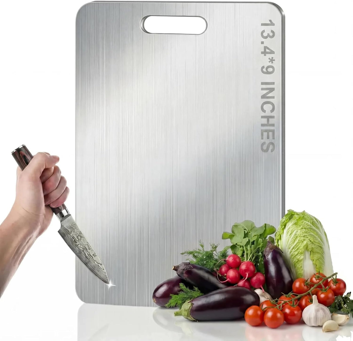 Non-slip cutting board and serving tray