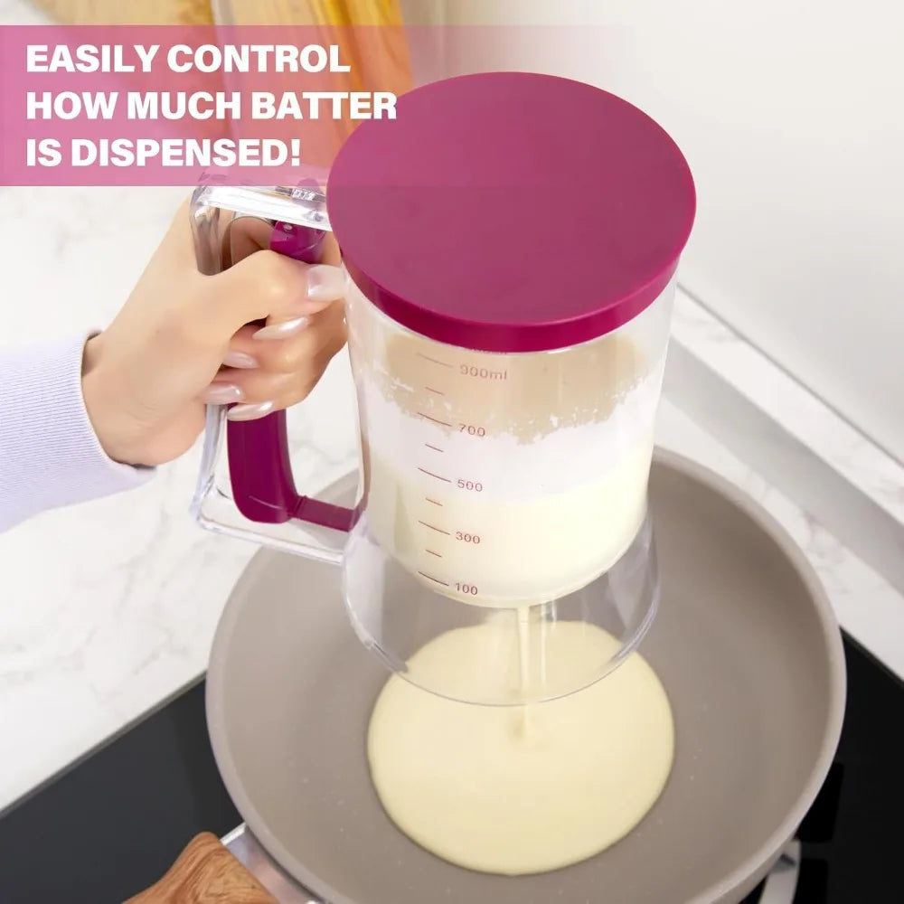 Pancake Batter Dispenser Batter Separator Bakeware Kitchen Tool for Pancakes Cupcake Waffle Muffin Mix Crepe Cake Baking Supplie