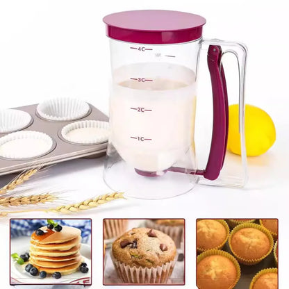 Pancake Batter Dispenser Batter Separator Bakeware Kitchen Tool for Pancakes Cupcake Waffle Muffin Mix Crepe Cake Baking Supplie
