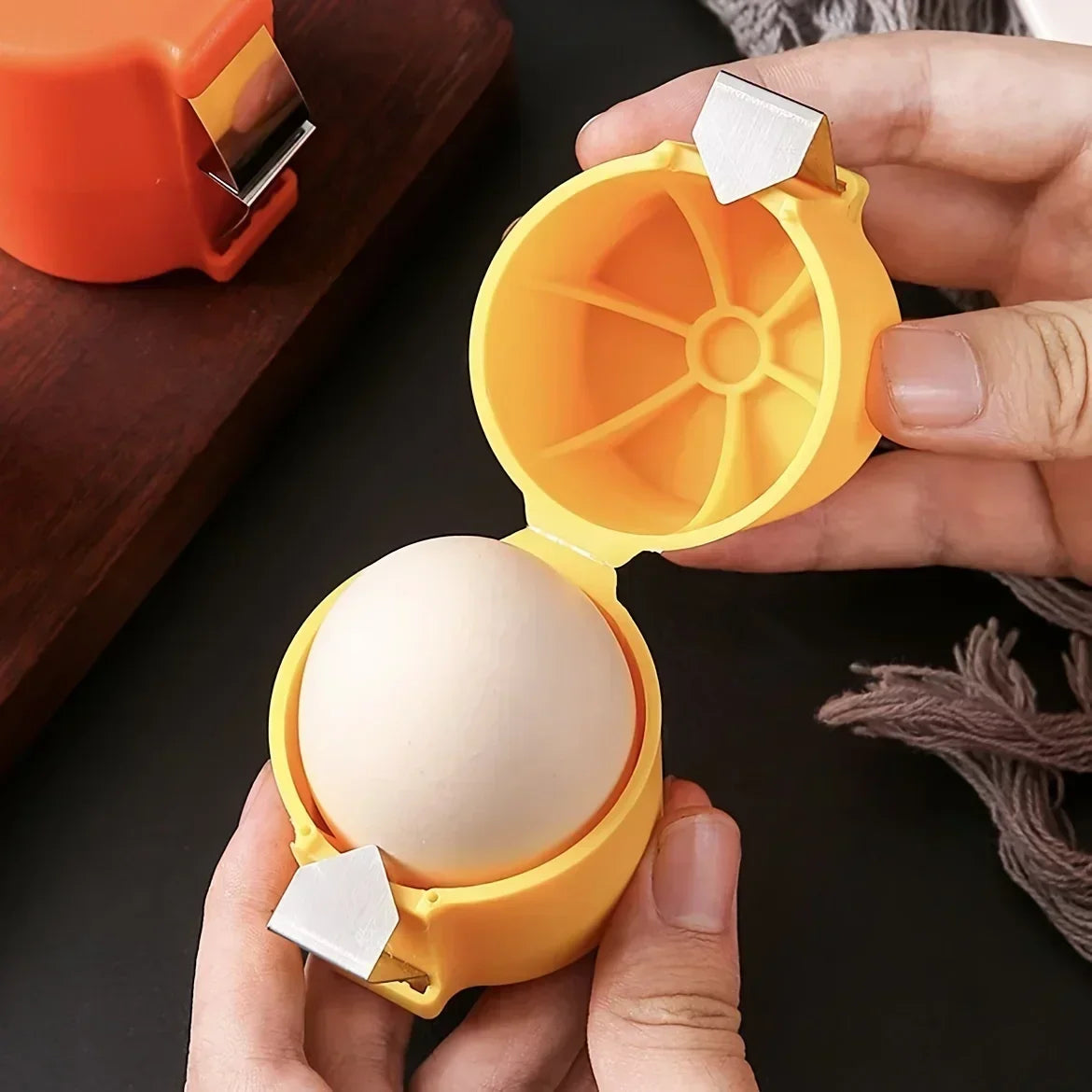Egg shell opener tool