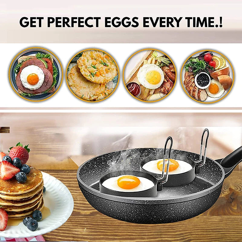Egg ring foldable handle