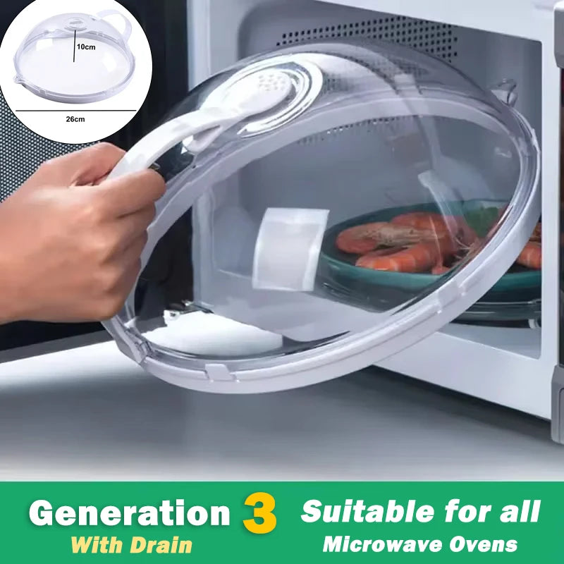 Microwave splatter guard with steam vent