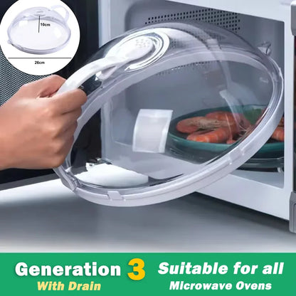 Microwave splatter guard with steam vent