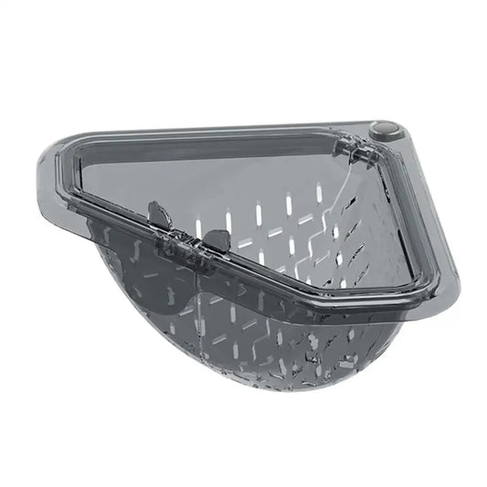 Food Catcher Basket Magnetic Triangular Drain Basket Sink Kitchen Sink Corner Hanging Drain Strainer Basket No-Drill Filter